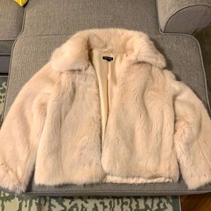 Size 6 Faux fur coat from Topshop
